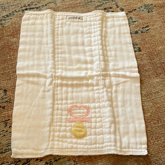 Baby Essentials Embroidered Burp Cloth Set - White, Pink, Yellow - Picture 7 of 9